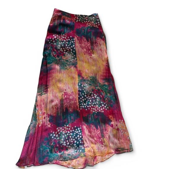 Zara Woman Printed Multi Colored Midi Skirt - Picture 1 of 7